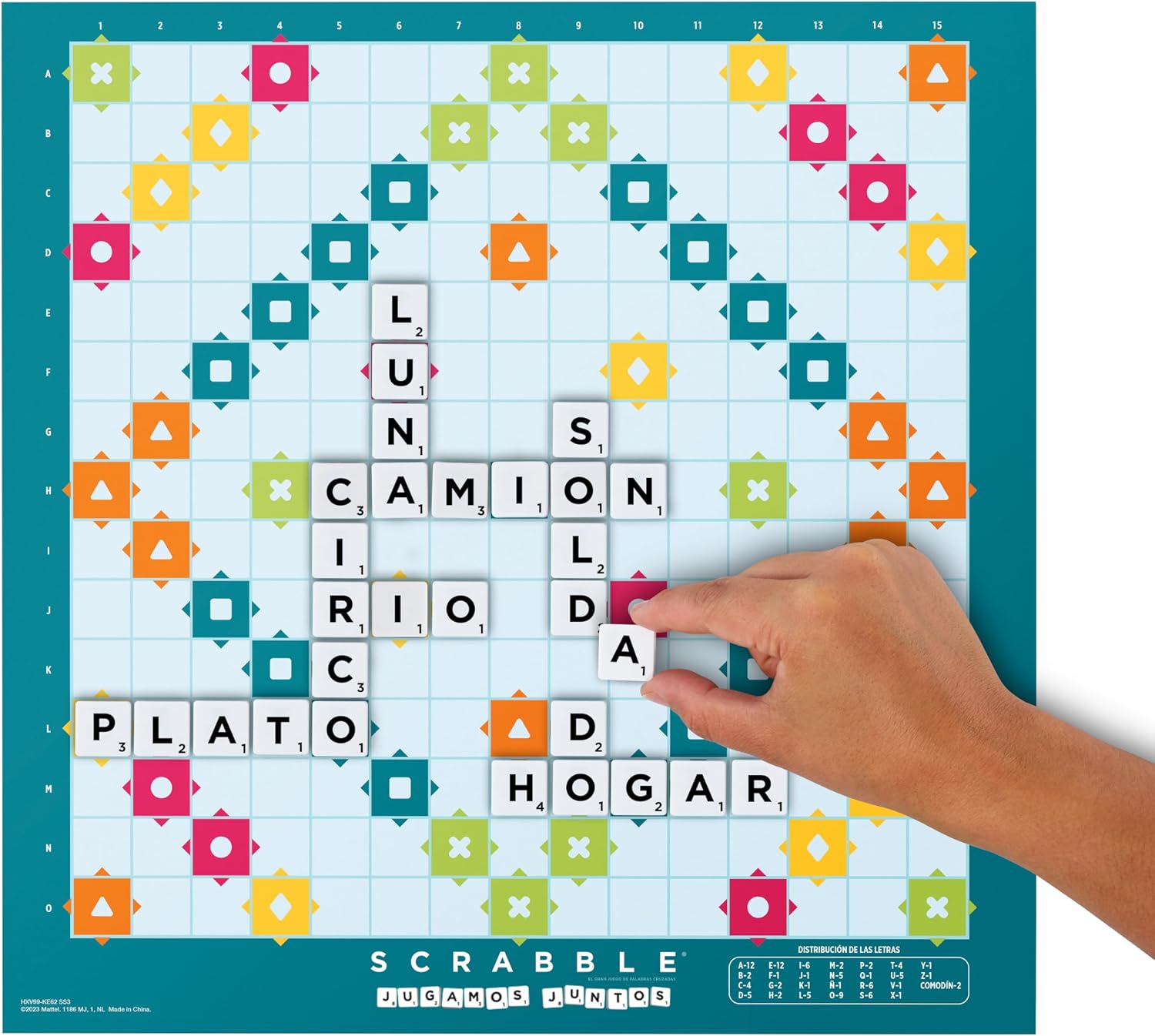 Detalle 2 de Mattel Games Scrabble 2 in 1 HXV99