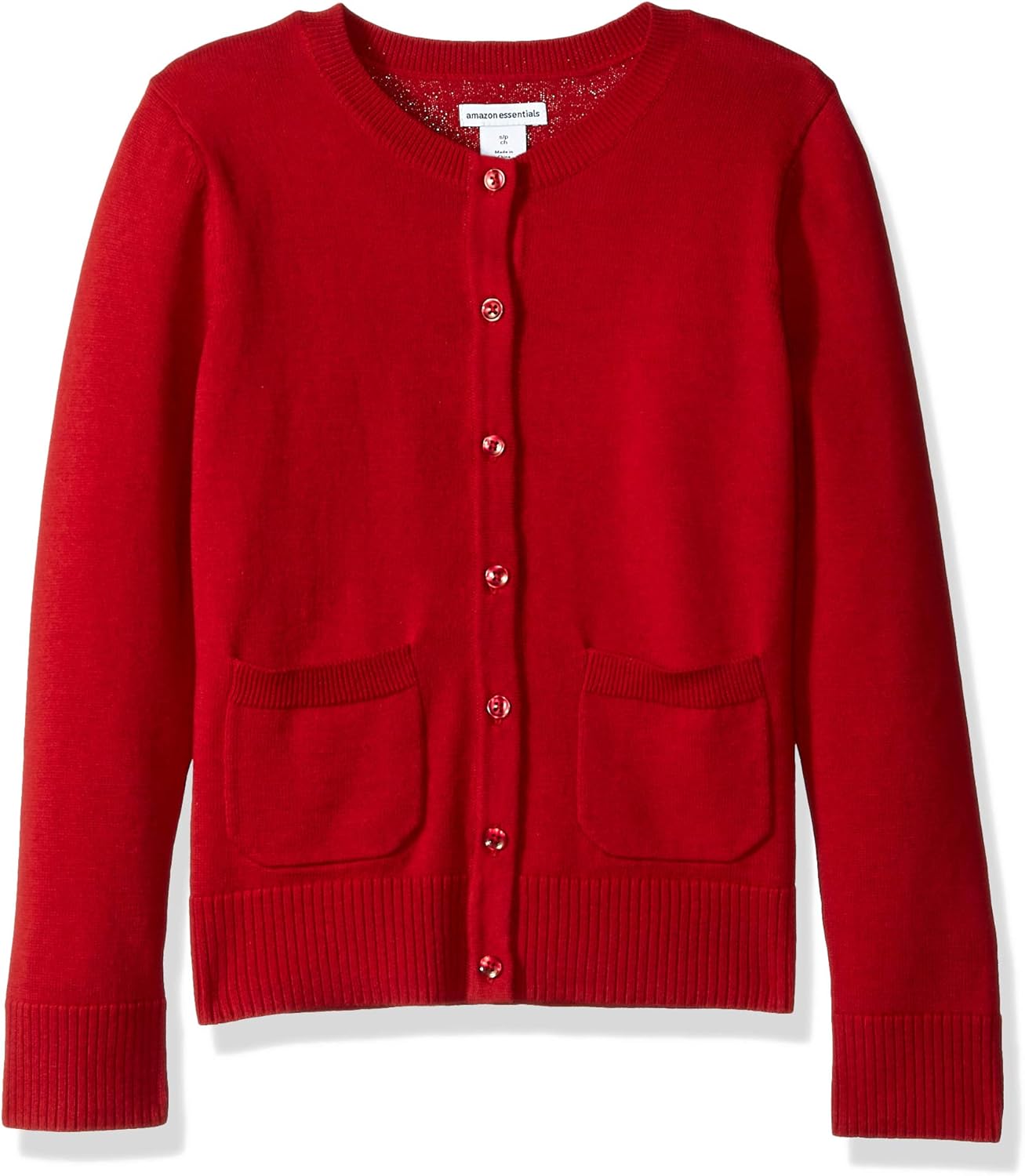 Detalle 2 de Uniform slim fit cardigan sweater for girls