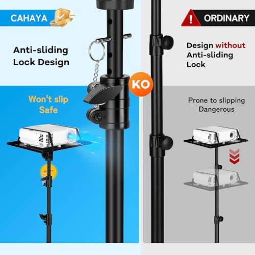 Detalle 2 de CAHAYA Soporte Proyector Ajustable con Ruedas Giratorias 🛠