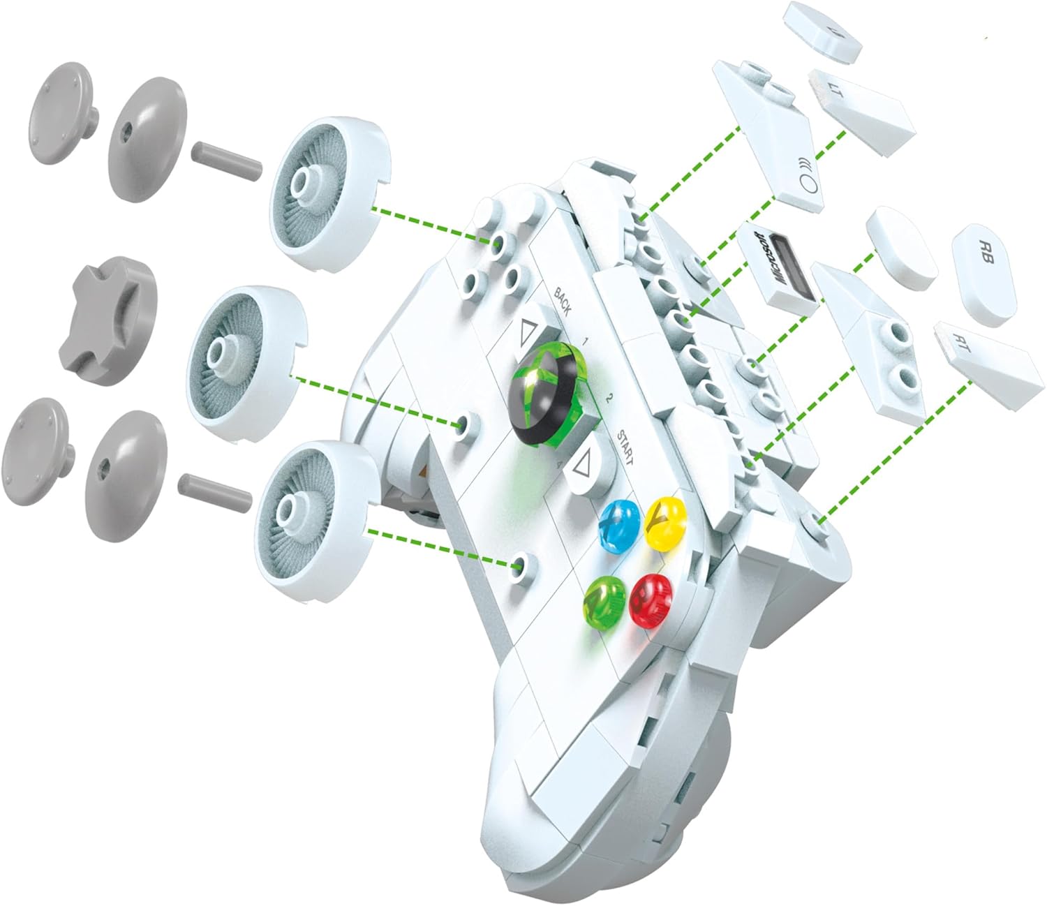 Thumbnail 5 de MEGA Microsoft Collectible Xbox 360 Building Set – 1342 Pieces with LED Lights