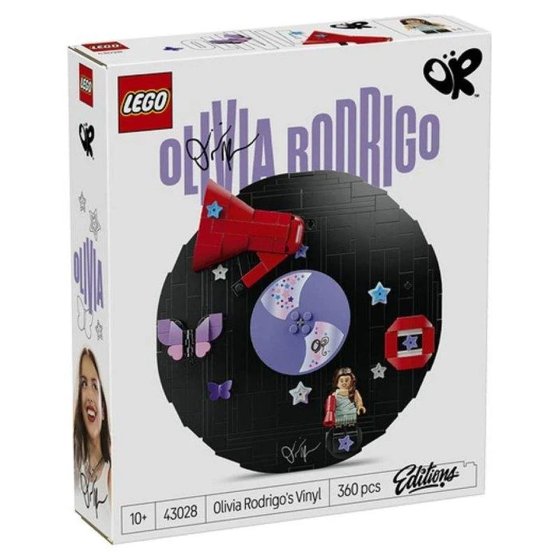 Detalle de LEGO Editions Music Olivia Rodrigo's Vinyl 43028: colección y juego en una pieza de exposición