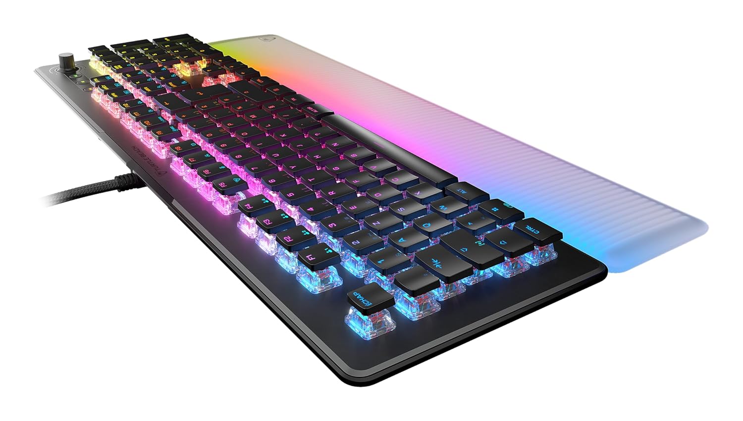 Detalle 2 de Turtle Beach Vulcan II Max – Optisch-mechanische Tastatur mit Titan II Schaltern, RGB und Handballenauflage
