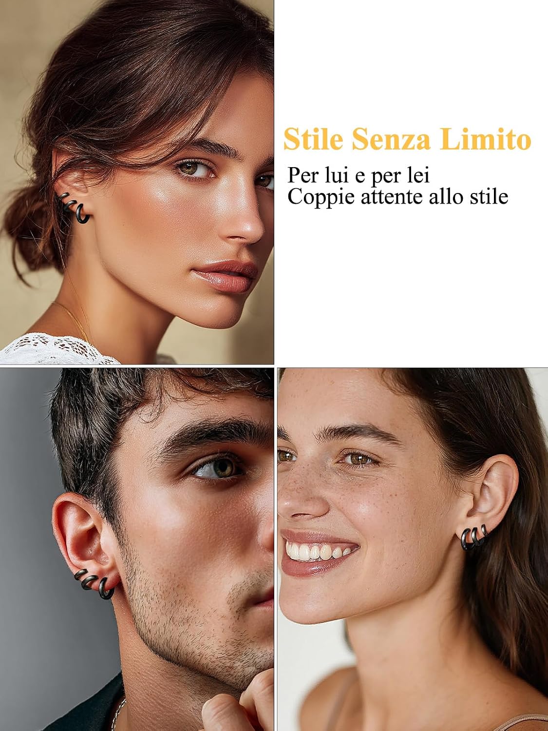 Detalle 2 de U7 Orecchini Cerchio 3 paia 7mm