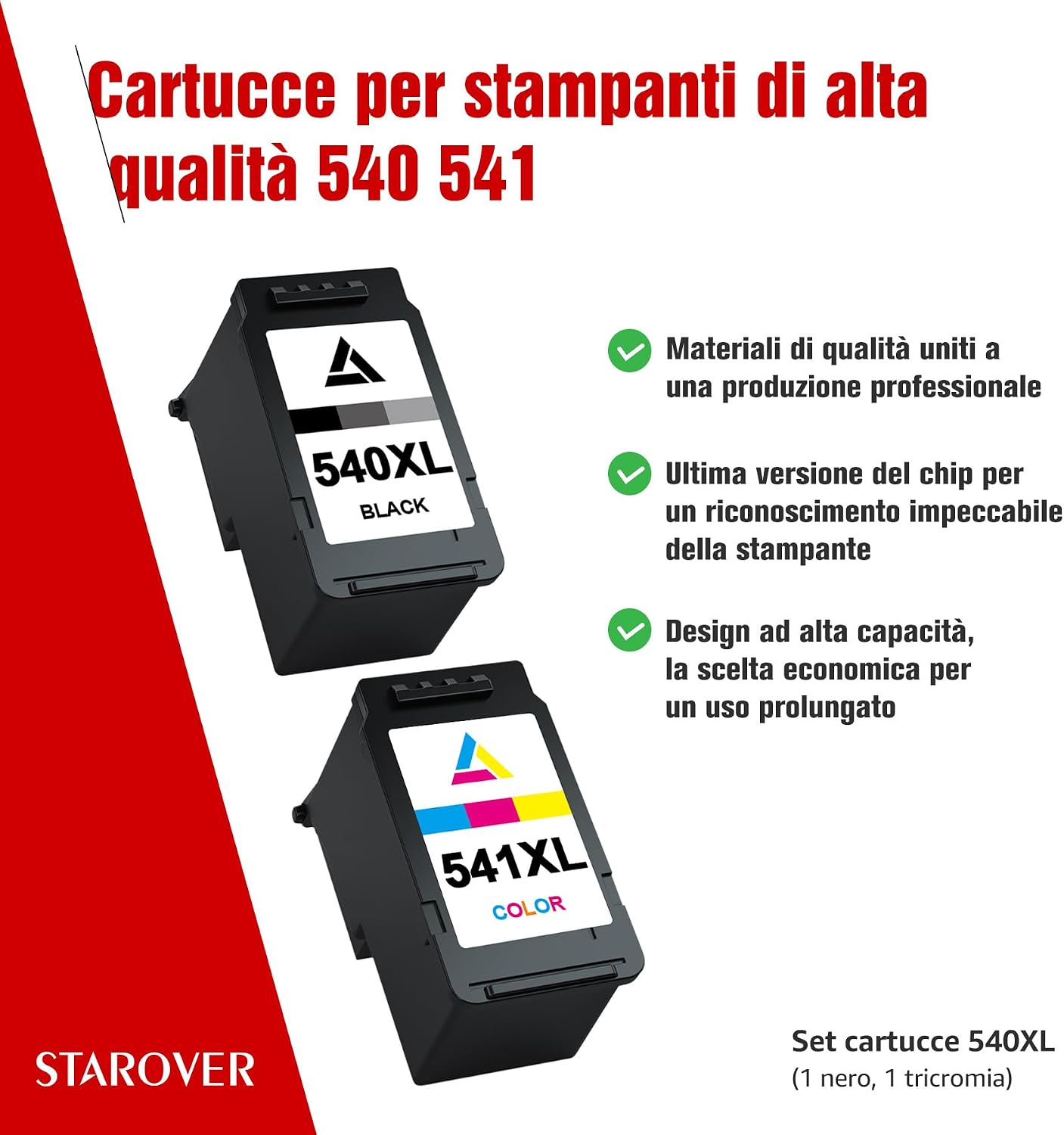 Thumbnail 1 de Cartucce STAROVER 540XL/541XL compatibili per Canon PIXMA: alta resa e convenienza
