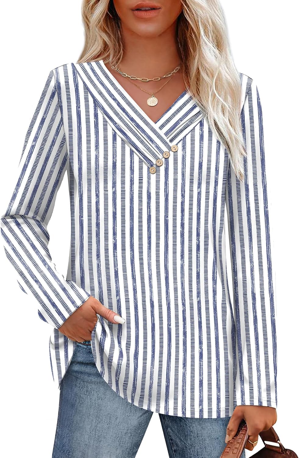 Thumbnail 6 de SAMPEEL Women's V-Neck Sweater