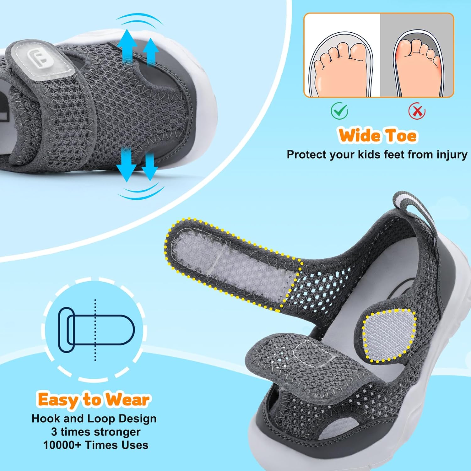 Thumbnail 4 de Baby Toddler Water Shoes: Quick-Dry Beach & Pool Sandals