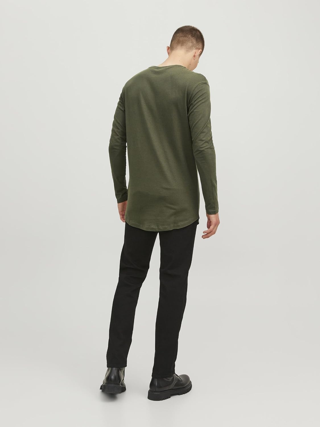 Detalle de Jack & Jones Jjenoa Tee O-Neck LS Noos: T-shirt à manches longues en coton biologique