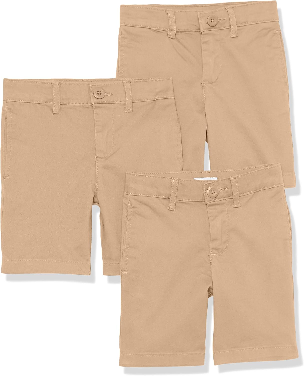 Amazon Essentials Jungen Gewebte Uniform-Shorts mit Flacher Vorderseite (knitterfrei) – schlichte Chino-Shorts für Schule und Alltag