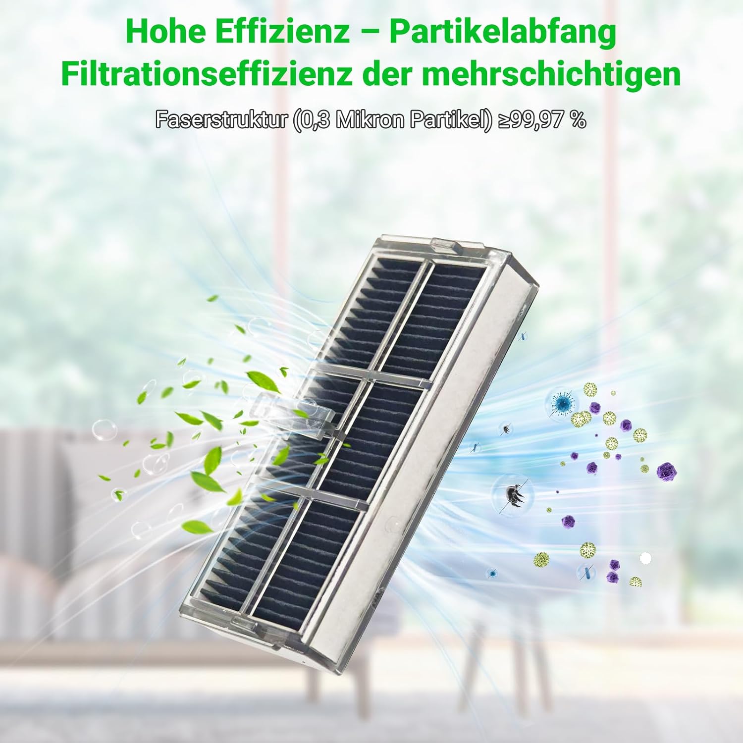 Detalle de Bpbdzz 6er Filter-Zubehör für Dreame X40 Ultra Complete/X40 Master & weitere Modelle – wiederverwendbar