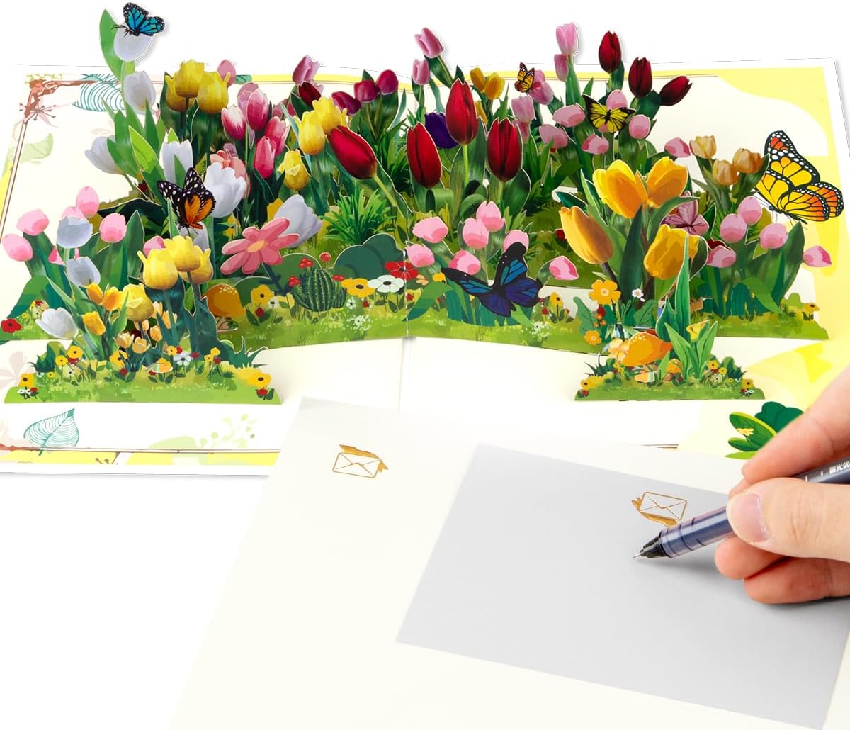 CNLITIHEKA Tulip Pop-Up Greeting Card