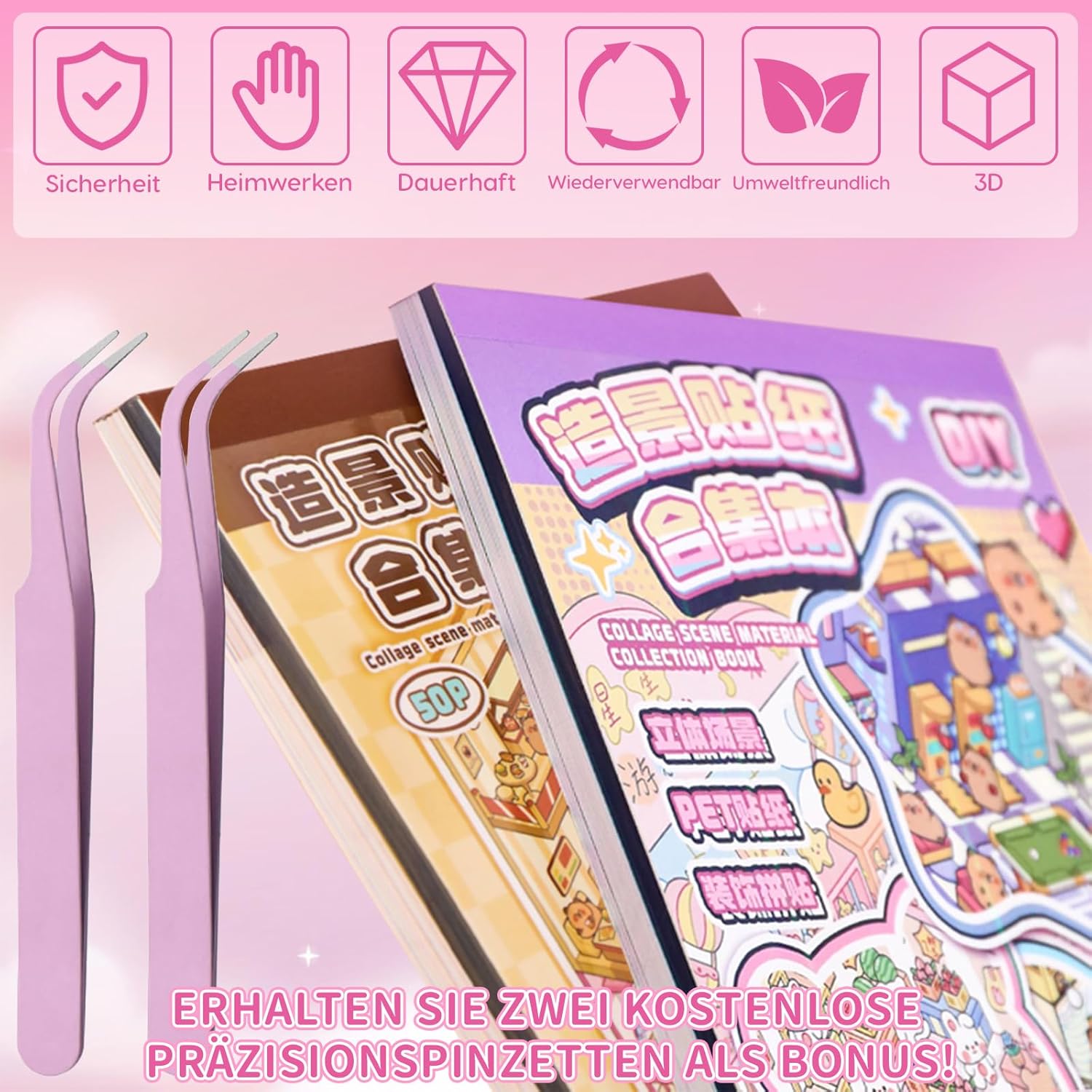 Thumbnail 6 de 3D House Sticker Set 40 Stück für DIY