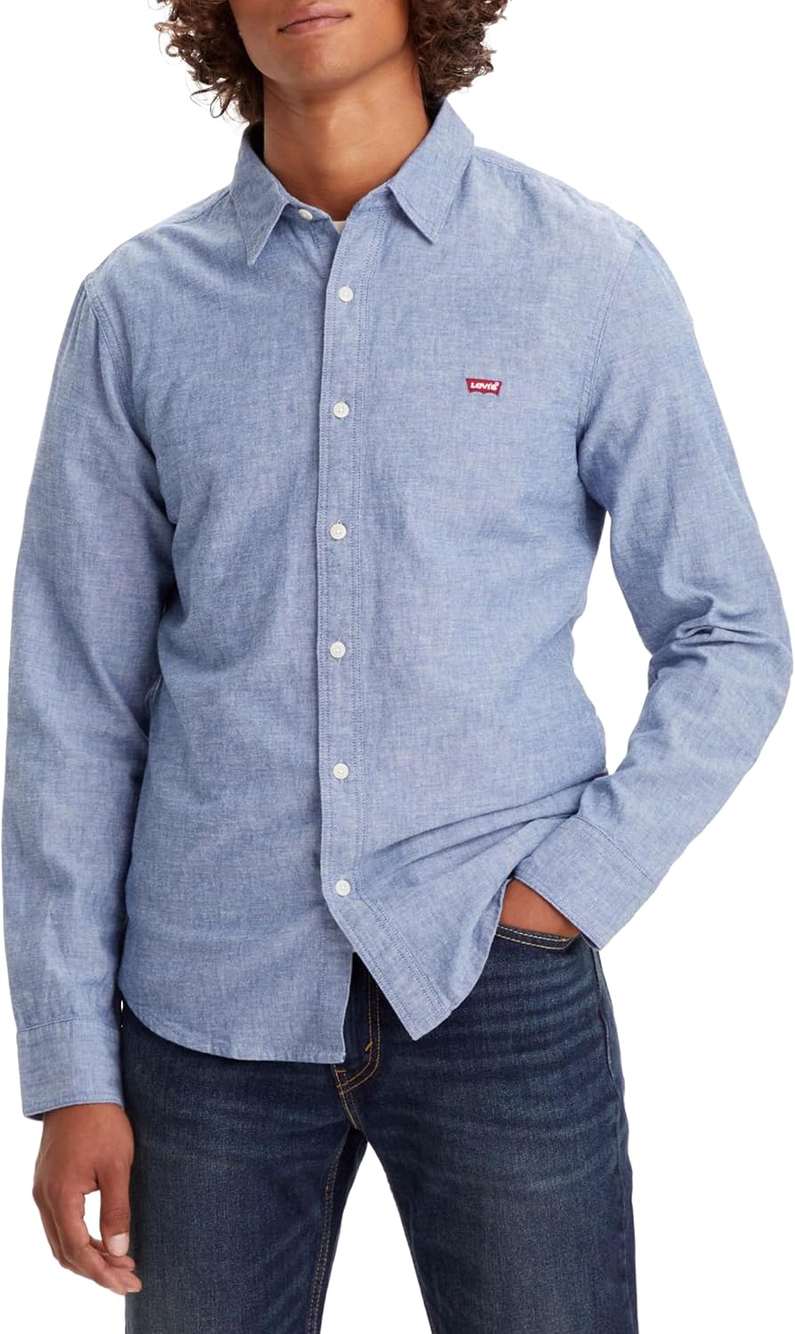 Detalle de Levi's Long-Sleeve Battery Housemark Slim Shirt Uomo
