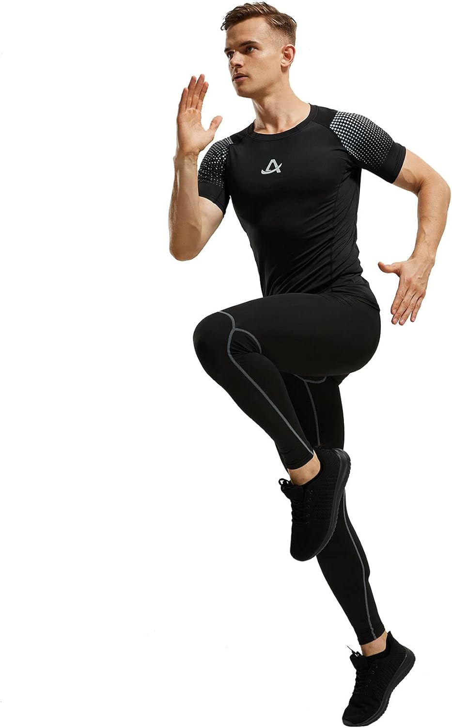 Thumbnail 3 de AMZSPORT Herren Kompressionsshirt Kurzarm – Maglietta sportiva a compressione per allenamenti intensi