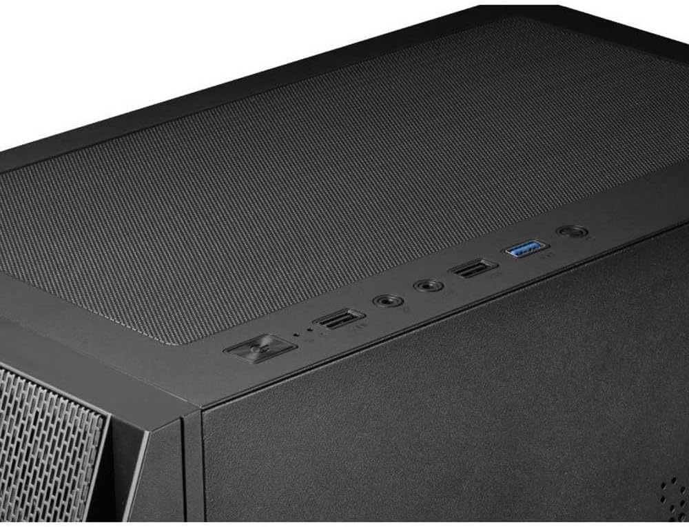Detalle de Mars Gaming MC-PRO2 – obudowa E-ATX z 5 wentylatorami i metalowym frontem mesh