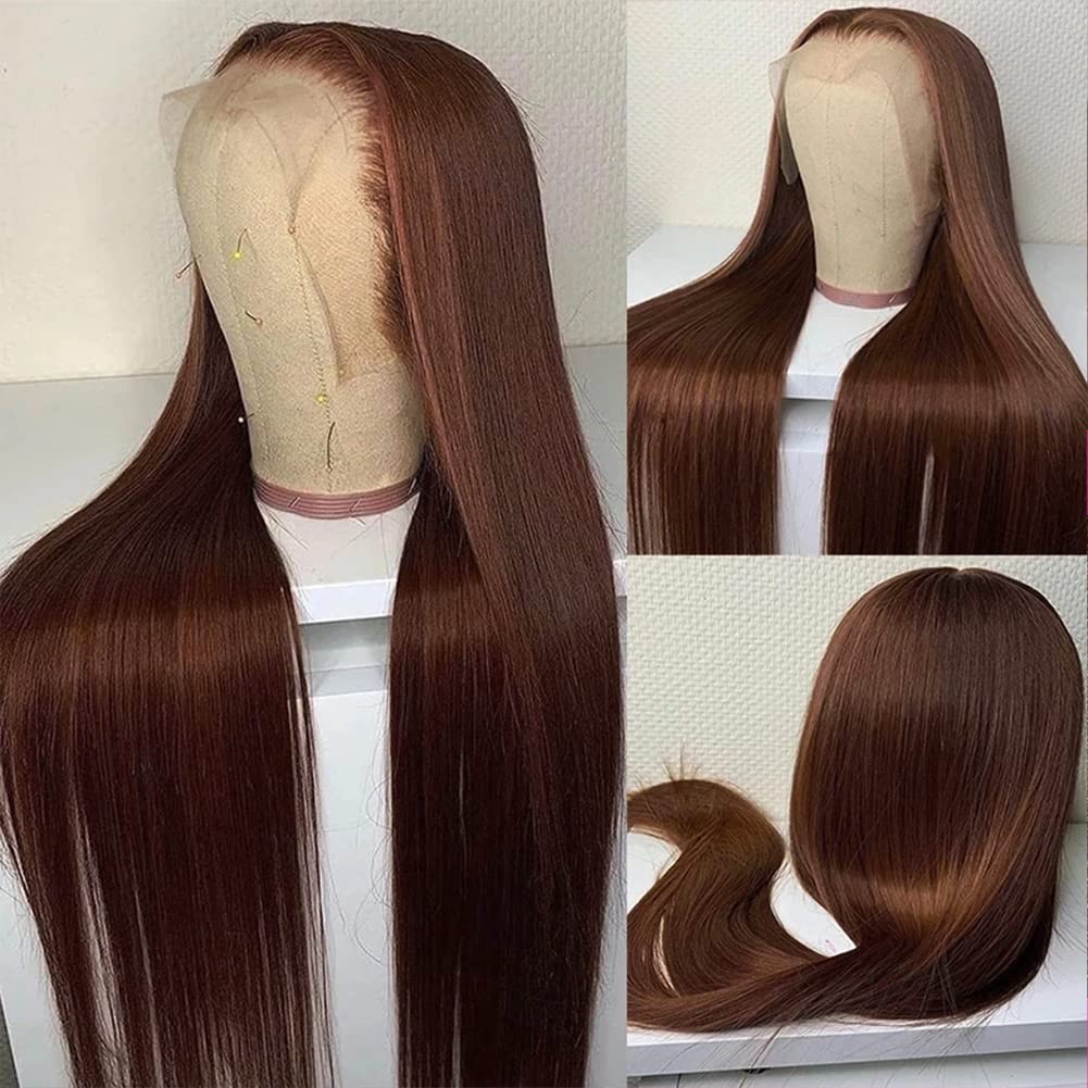 Thumbnail 1 de Hermosa 13x4 Chocolate 4# Human Hair Wig