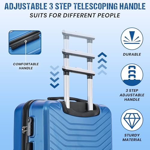 Thumbnail 6 de FLYMAX 55x35x20 Cabin Suitcase: Lightweight Hard Shell Carry-On for UK Airlines