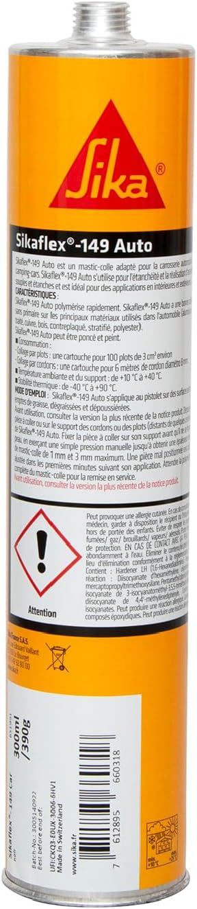 Detalle de Sikaflex-149 Auto Noir – Mastic carrosserie 300 ml pour multi-supports