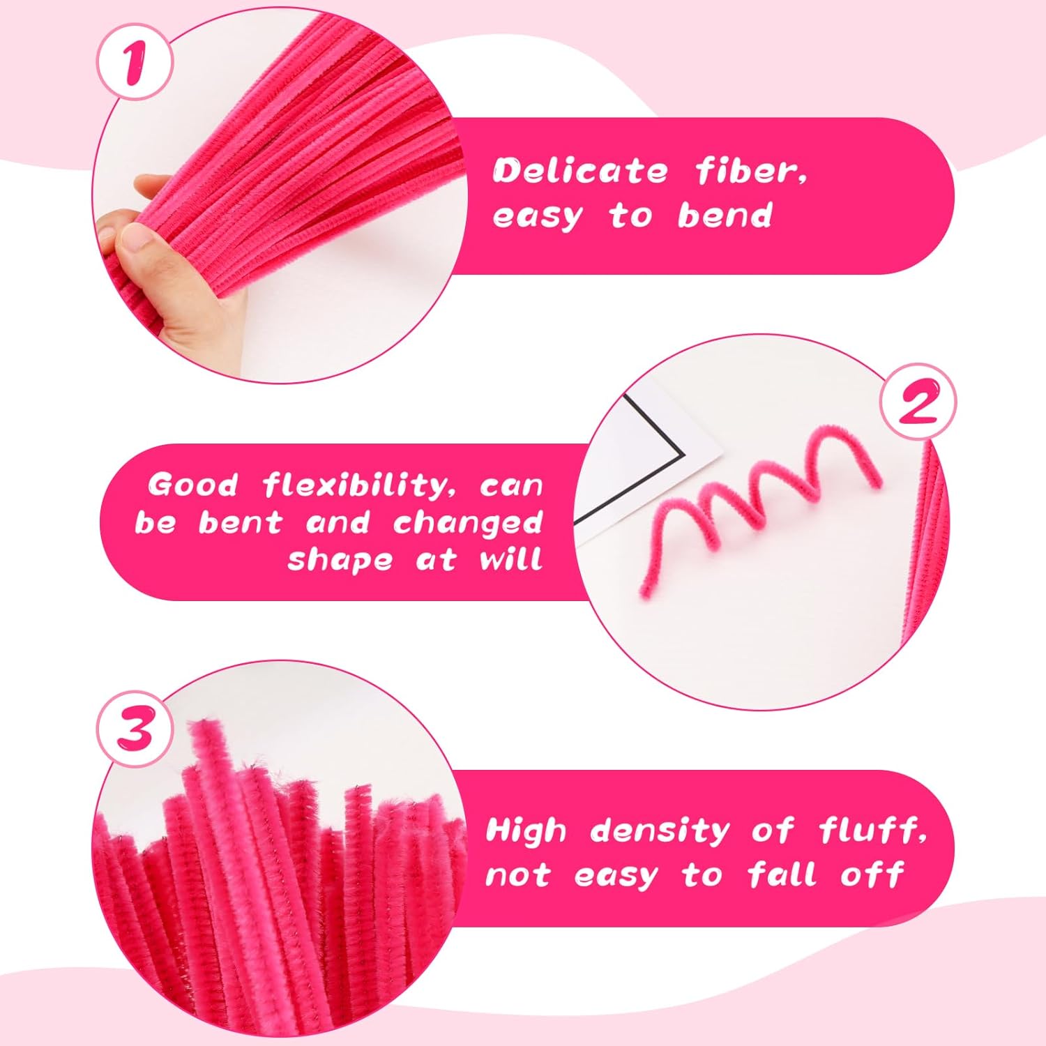 Thumbnail 2 de ZXIIXZ 100Pcs Pipe Cleaners for Roses and Craft Projects