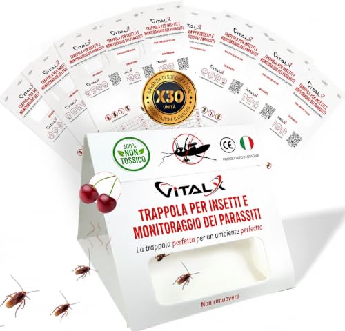 Detalle de VITALX Confezione da 30 Trappole per Scarafaggi – Trappola Ultrad decisiva adesiva, senza veleni