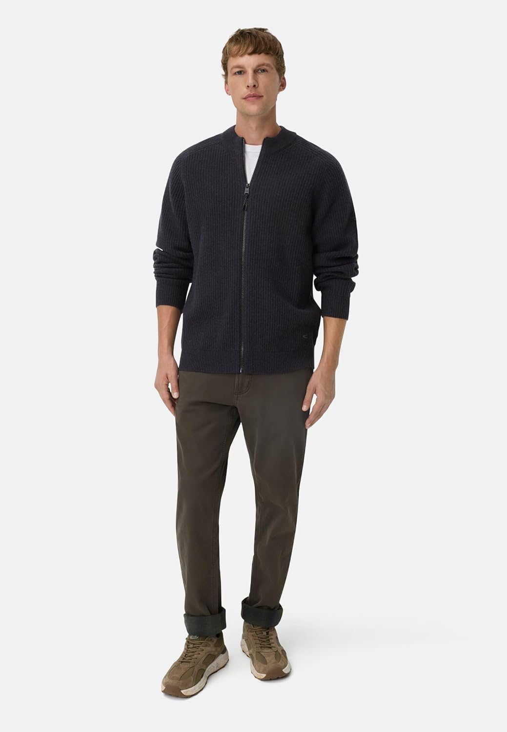 Thumbnail 4 de camel active Herren-Strickjacke aus reiner Lammwolle (Regular Fit) mit Raglanärmeln