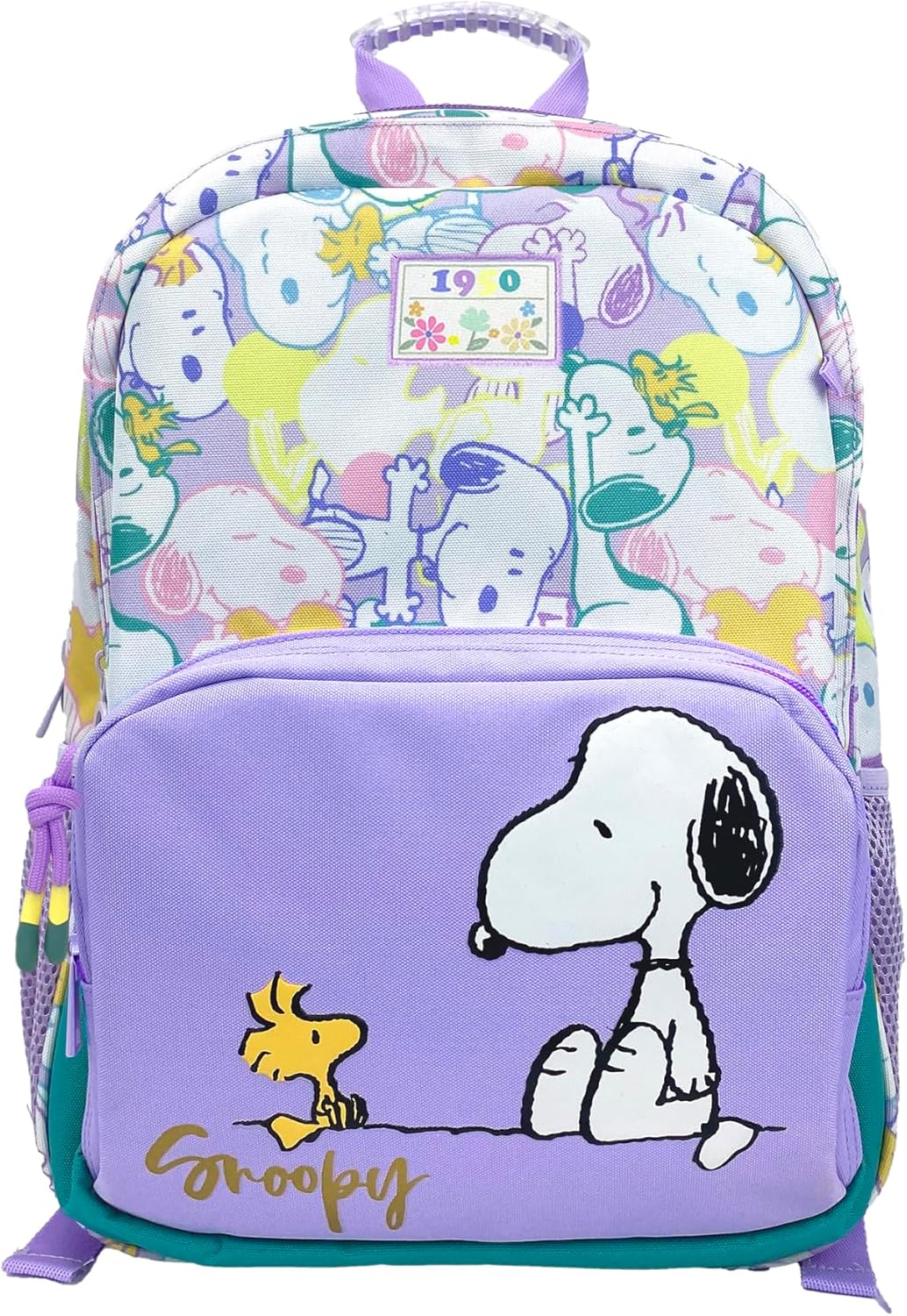 Detalle de CYPBRANDS Snoopy Sac à dos adaptable au chariot – multicolore violet, officiel