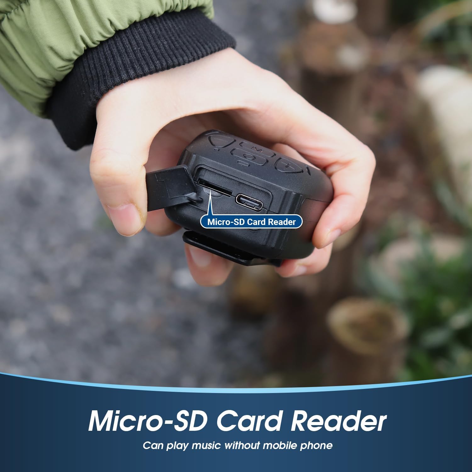 Thumbnail 2 de August MS550 tragbarer Bluetooth 5.3 Lautsprecher mit Magnet & Clip, Mikrofon und bis zu 30 h Akkulaufzeit