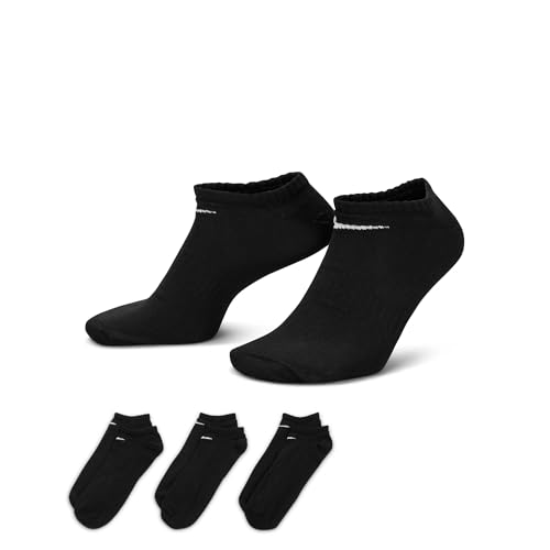 Detalle de Nike Everyday Men's Socks (Pack of 3) – Black/White, XL