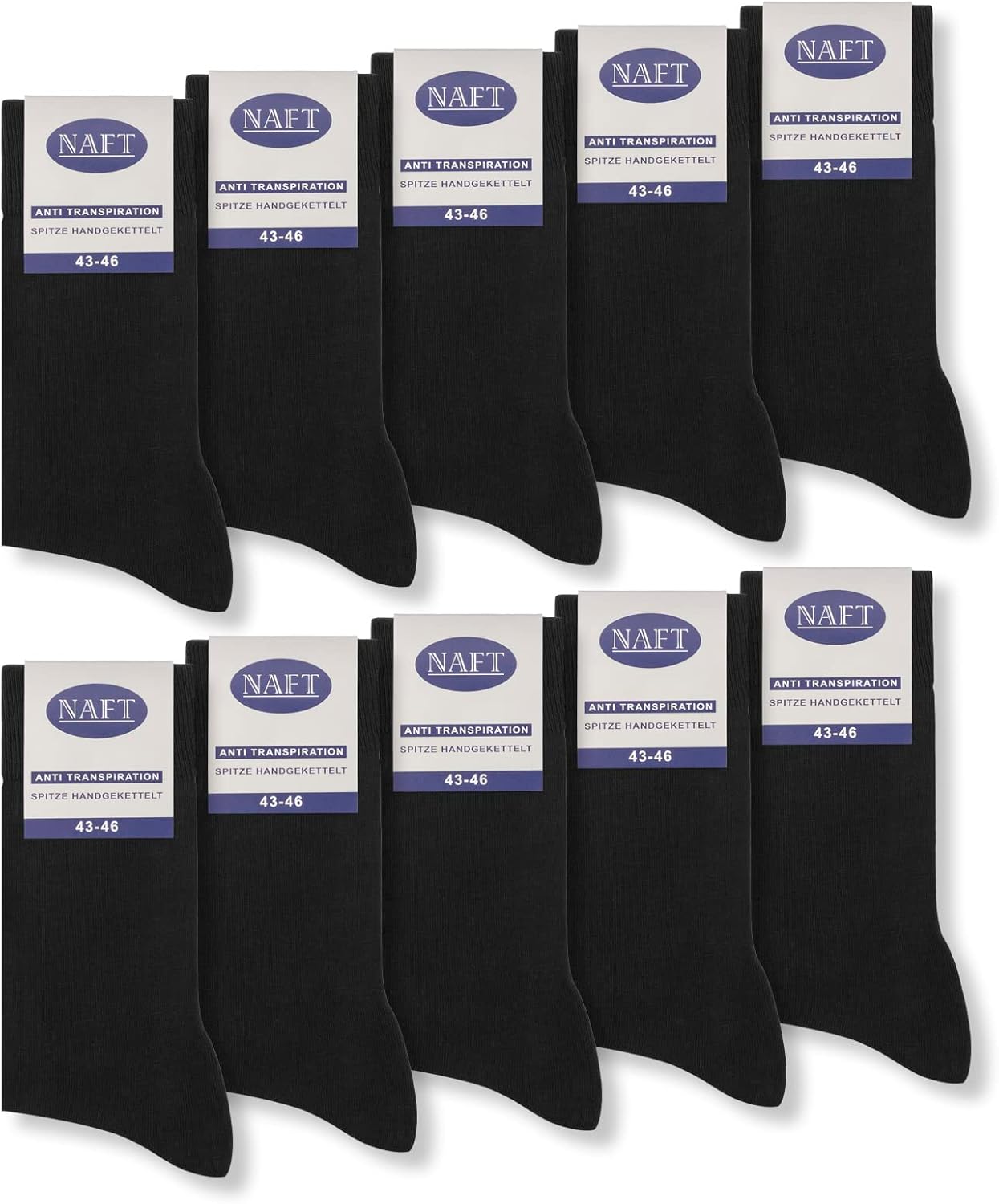 Detalle de sockenkauf24: 10 Paar Socken aus 100% Baumwolle – Komfortbund, nahtlos, für Herren & Damen