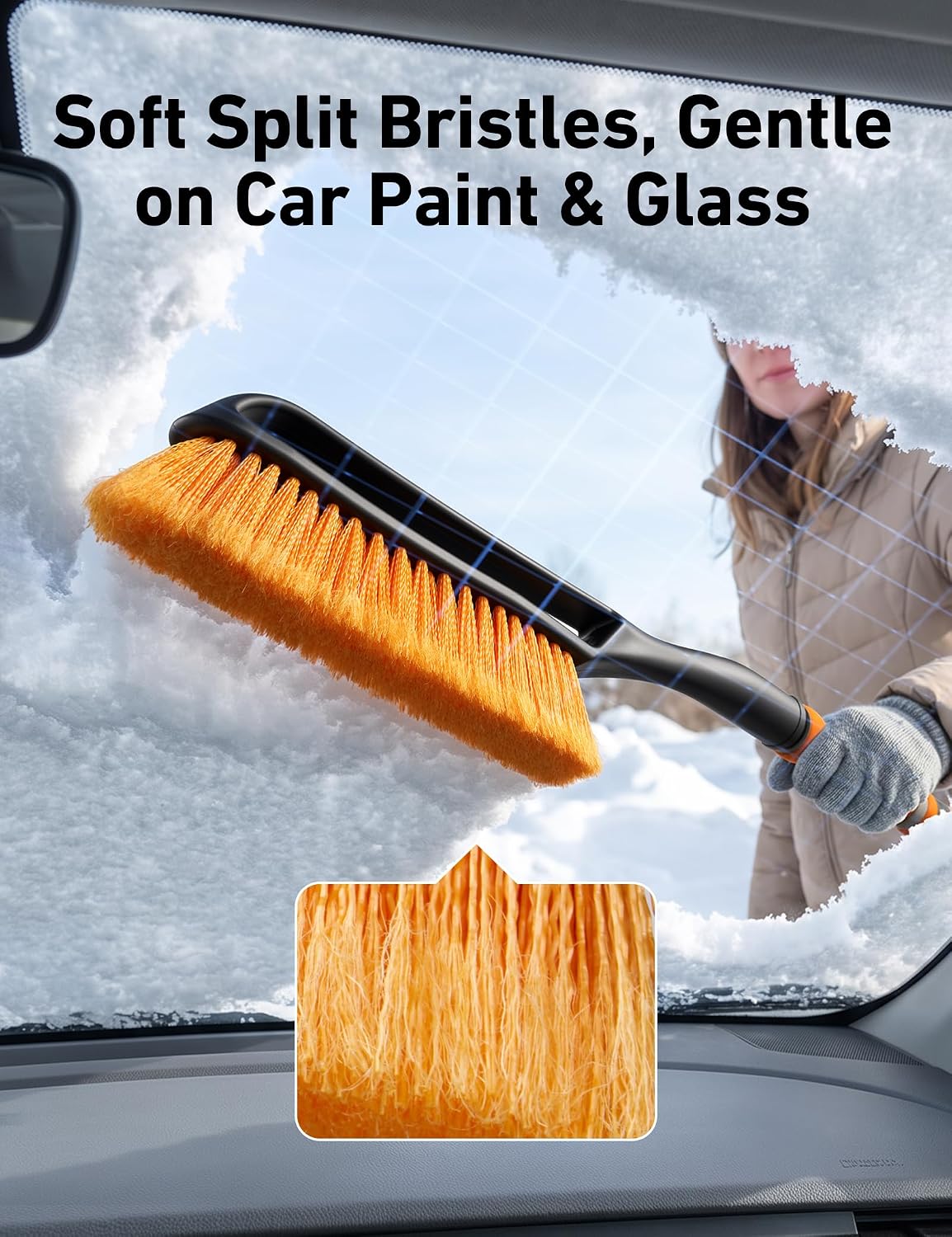 Detalle de AstroAI snow brush and ice scraper, 27-inch