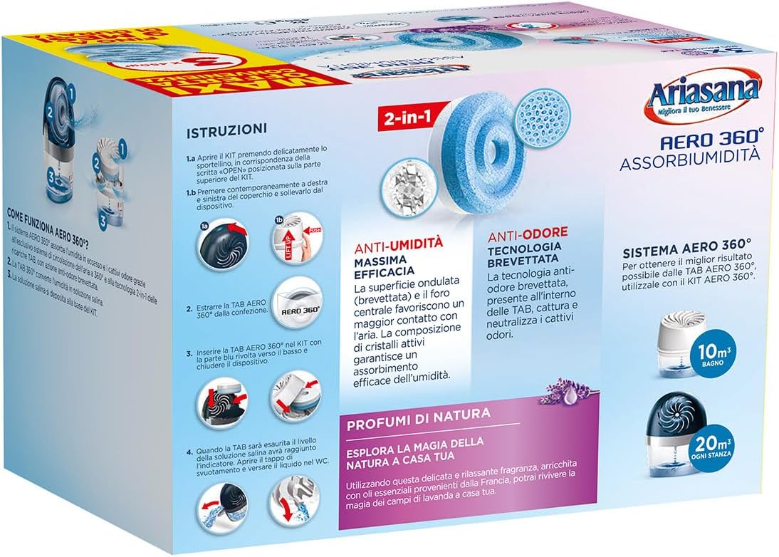 Thumbnail 1 de Ariasana Aero 360° Tripack lavanda 450 g — assorbiumidità e profumo