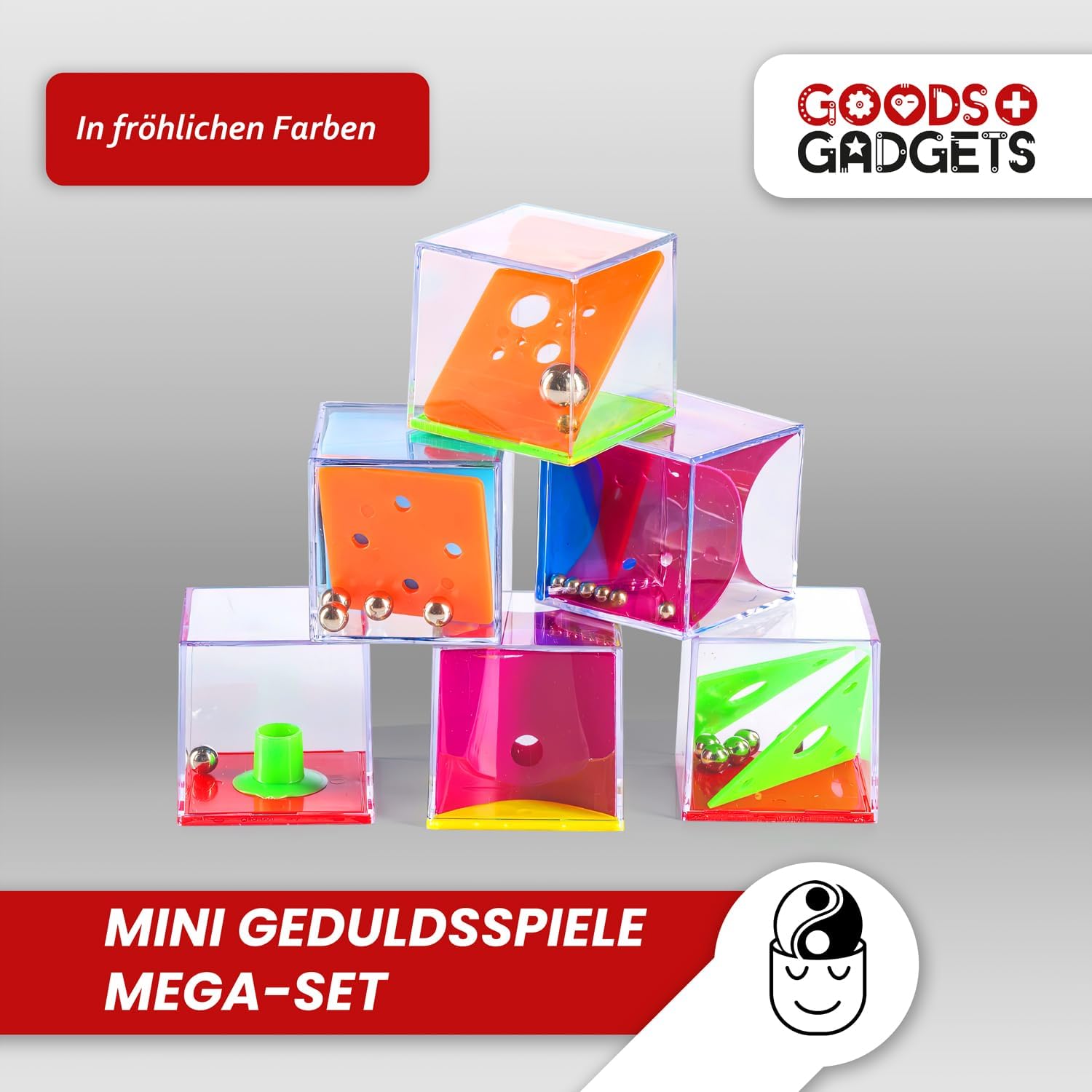 Detalle de Goods & Gadgets Mini Puzzle Mega Set: 24 jeux de balle pour s’amuser et s’entraîner