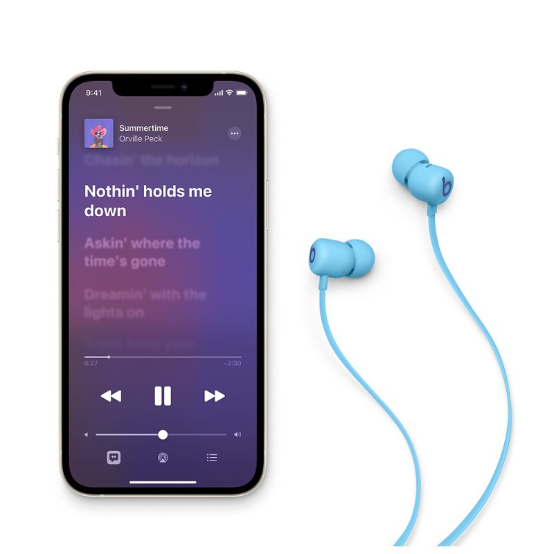 Detalle 2 de Beats Flex Auriculares Bluetooth Azul Llama: comodidad todo el día con carga rápida