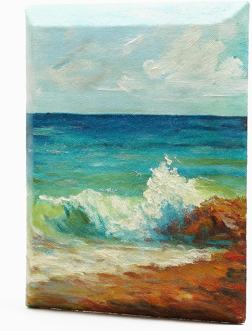 Detalle de EXERZ 24x30cm Bevelled Edge Pre-Stretched Canvas (4 Pack) — A Ready-to-Hang Artist Canvas