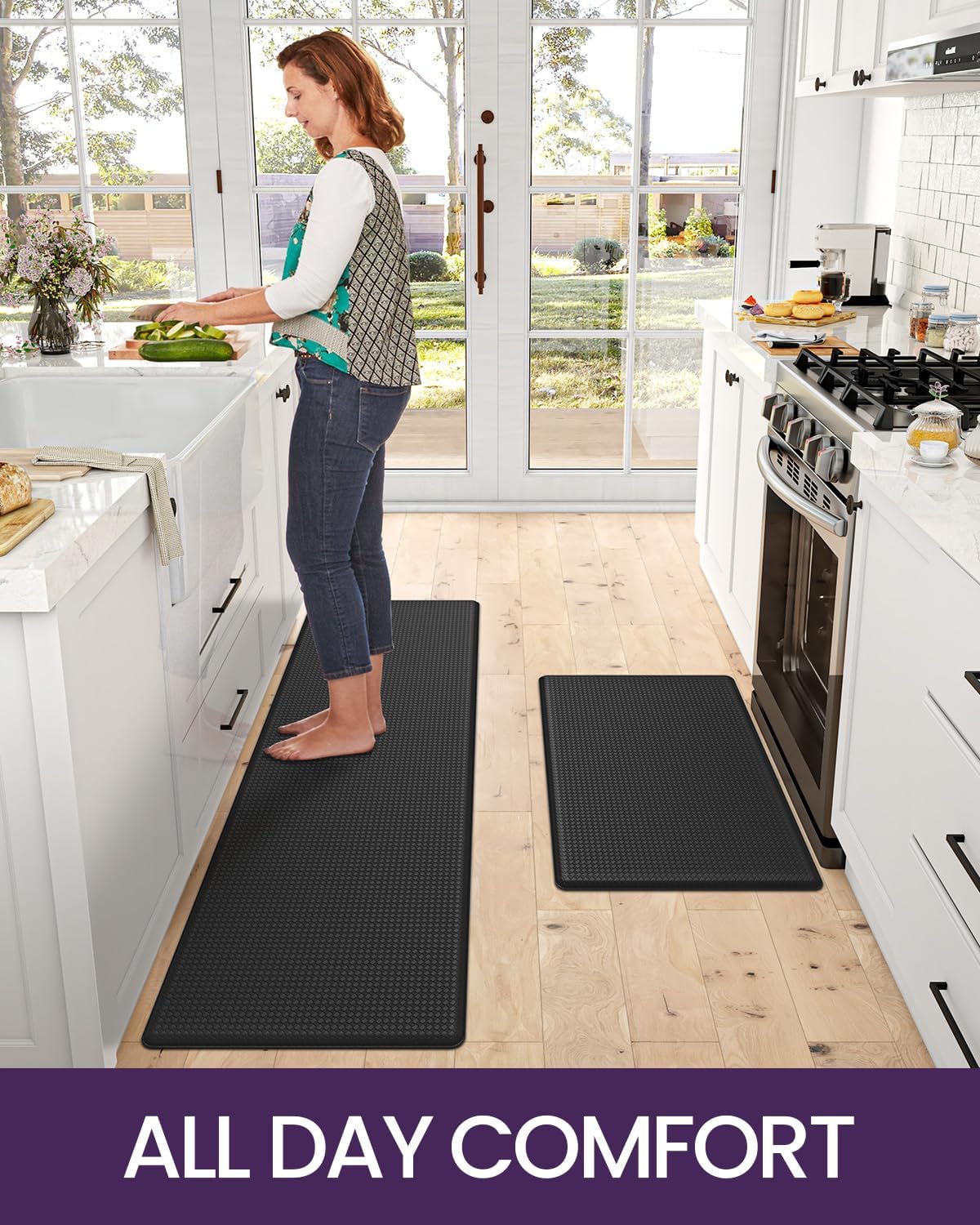 Thumbnail 2 de DEXI Kitchen Floor Mat set 17x29 & 17x59 anti-fatigue 🏠