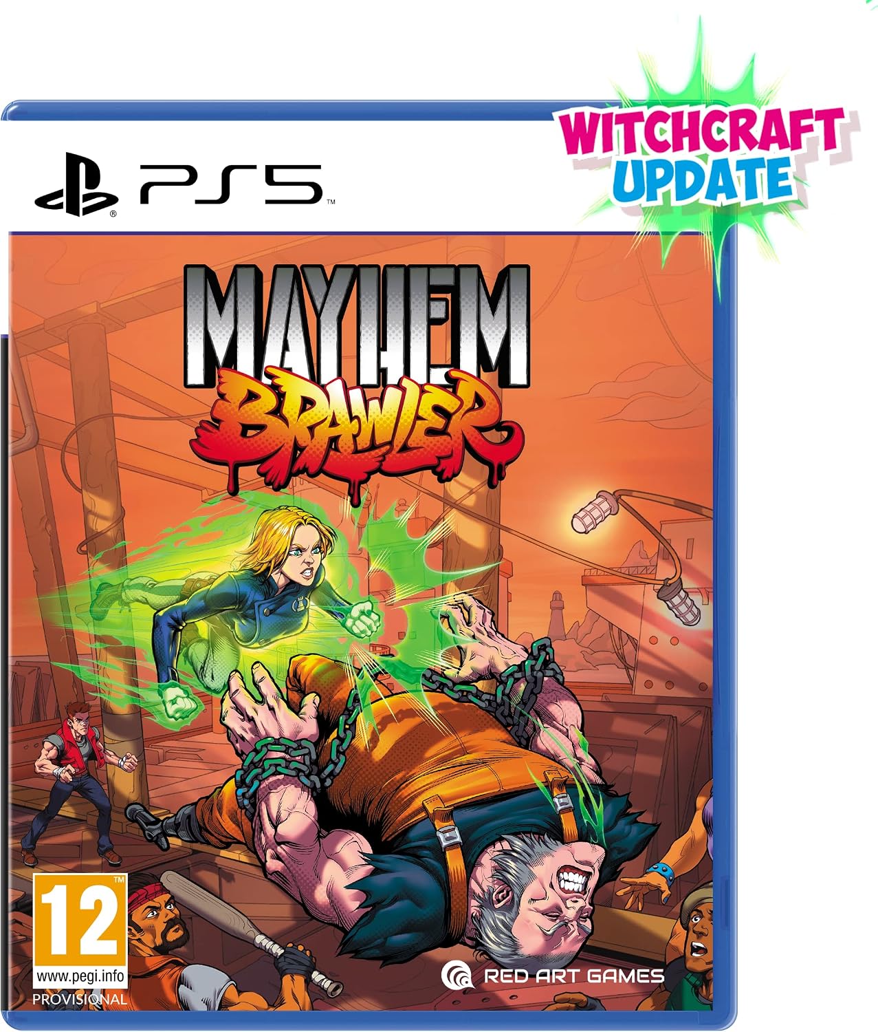 Detalle de Brawler Mayhem – gra wideo, wymiary 1,5 × 13 × 17 cm