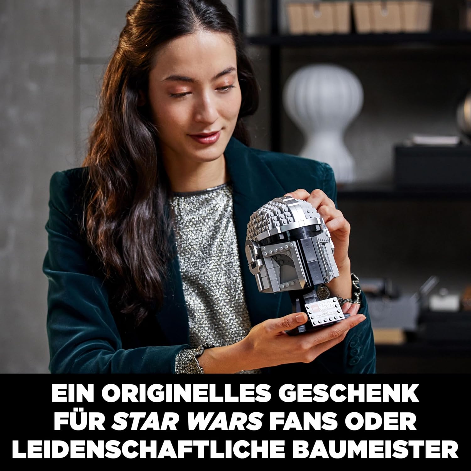 Thumbnail 4 de LEGO Star Wars Mandalorianer Helm 75328 – Sammlerstück, Bausatz für Erwachsene
