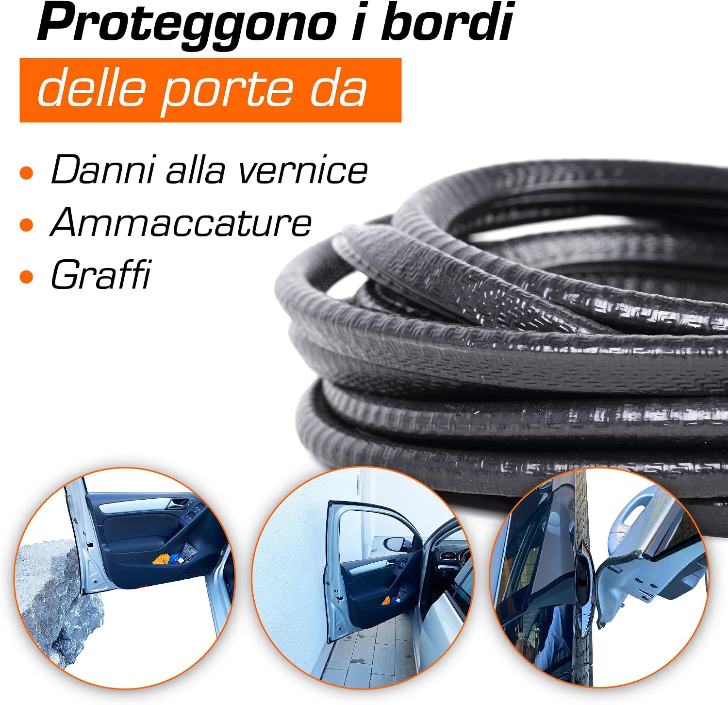 Detalle 2 de Upgrade4cars Paracolpi Portiere Auto universale 6 m