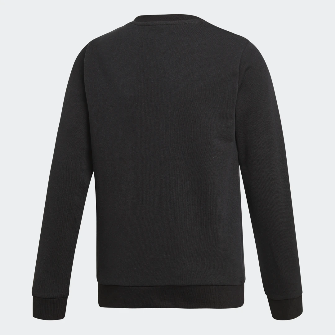 Detalle 2 de Sudadera de cuello redondo adidas Trefoil en negro