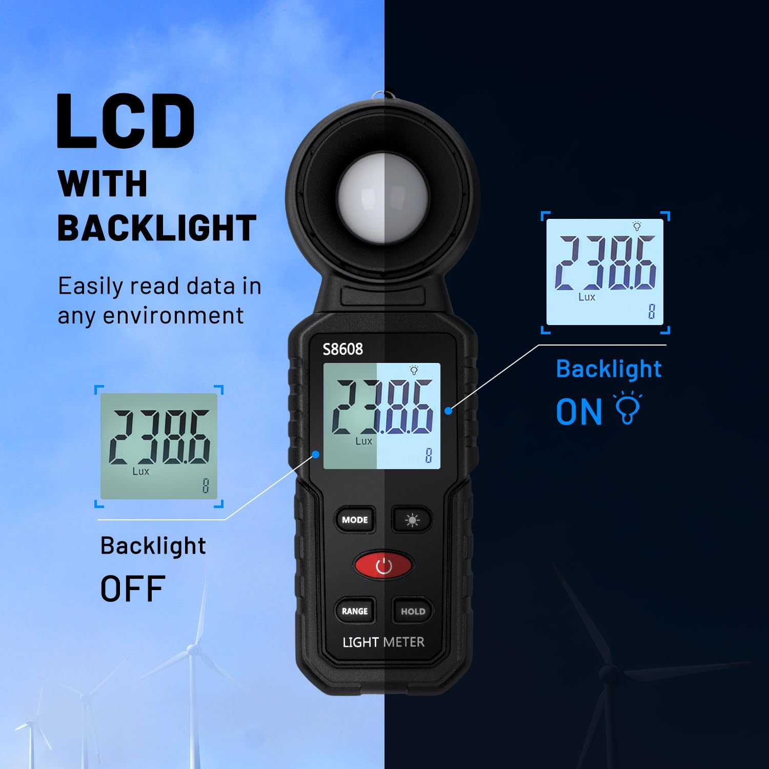 Thumbnail 5 de Mcbazel Lux Meter 200,000 Lux light meter