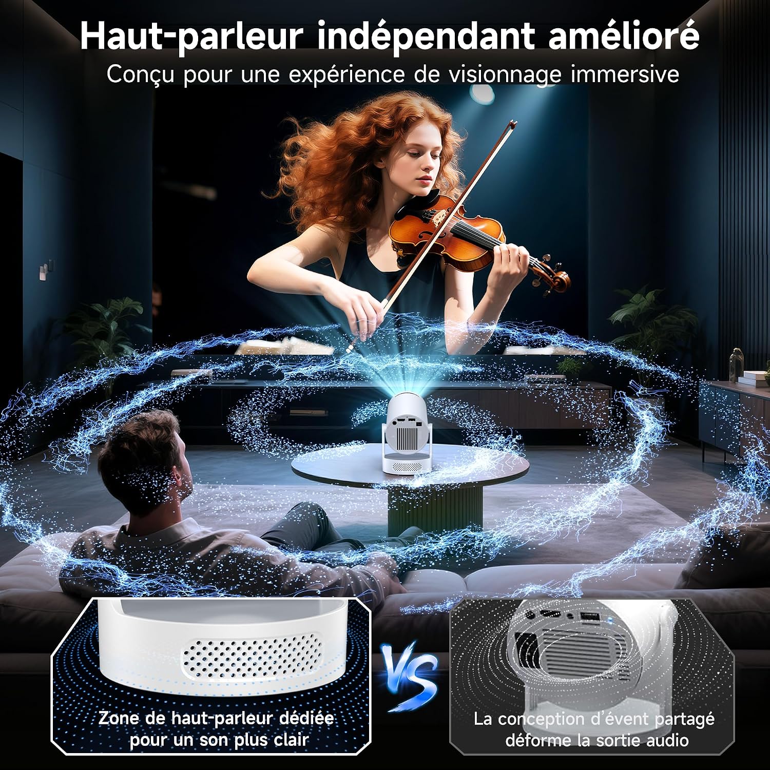 Thumbnail 6 de Philoent Vidéoprojecteur WiFi/BT Apps intégrées 2026 Upgraded AutoKeystone