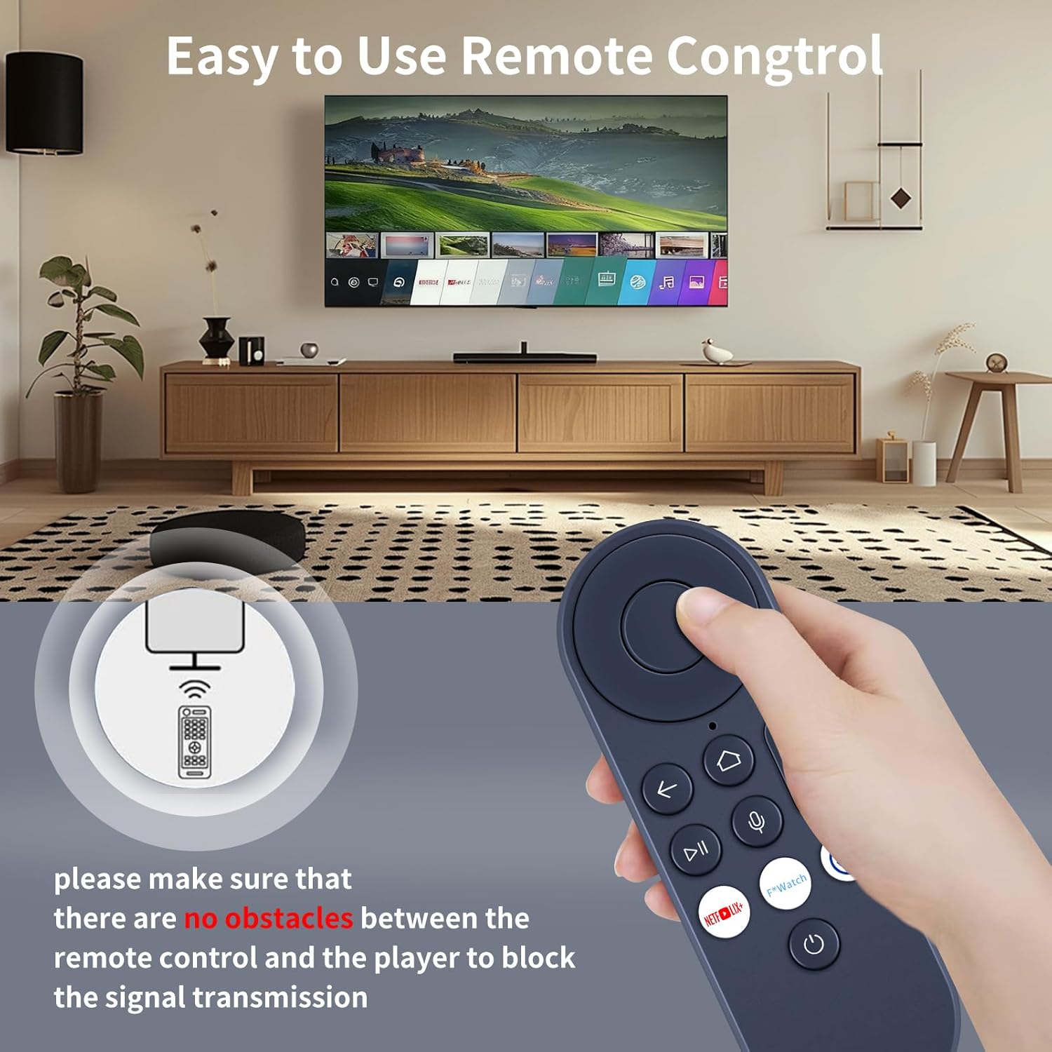 Detalle de TCNOUMT New KP45CM Replacement Voice Remote Control for Facebook Portal TV