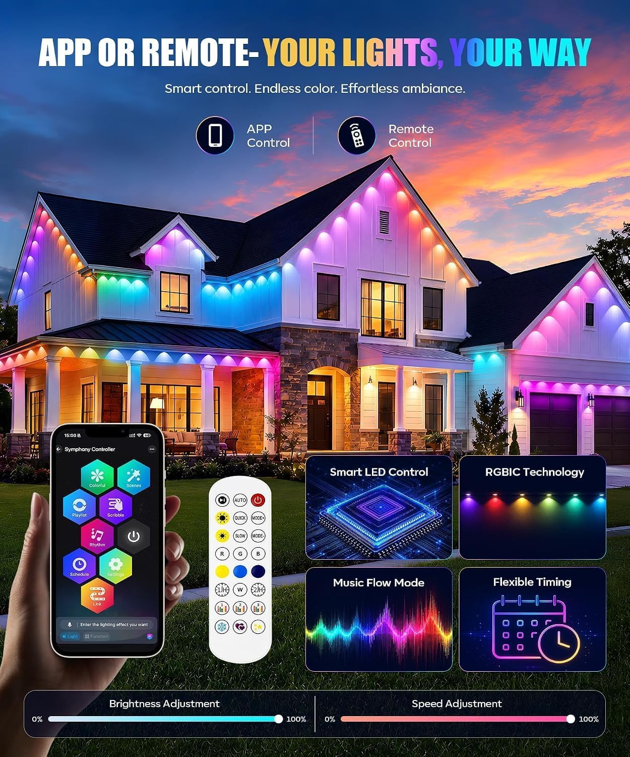 Detalle 2 de Permanent Outdoor Lights 200FT
