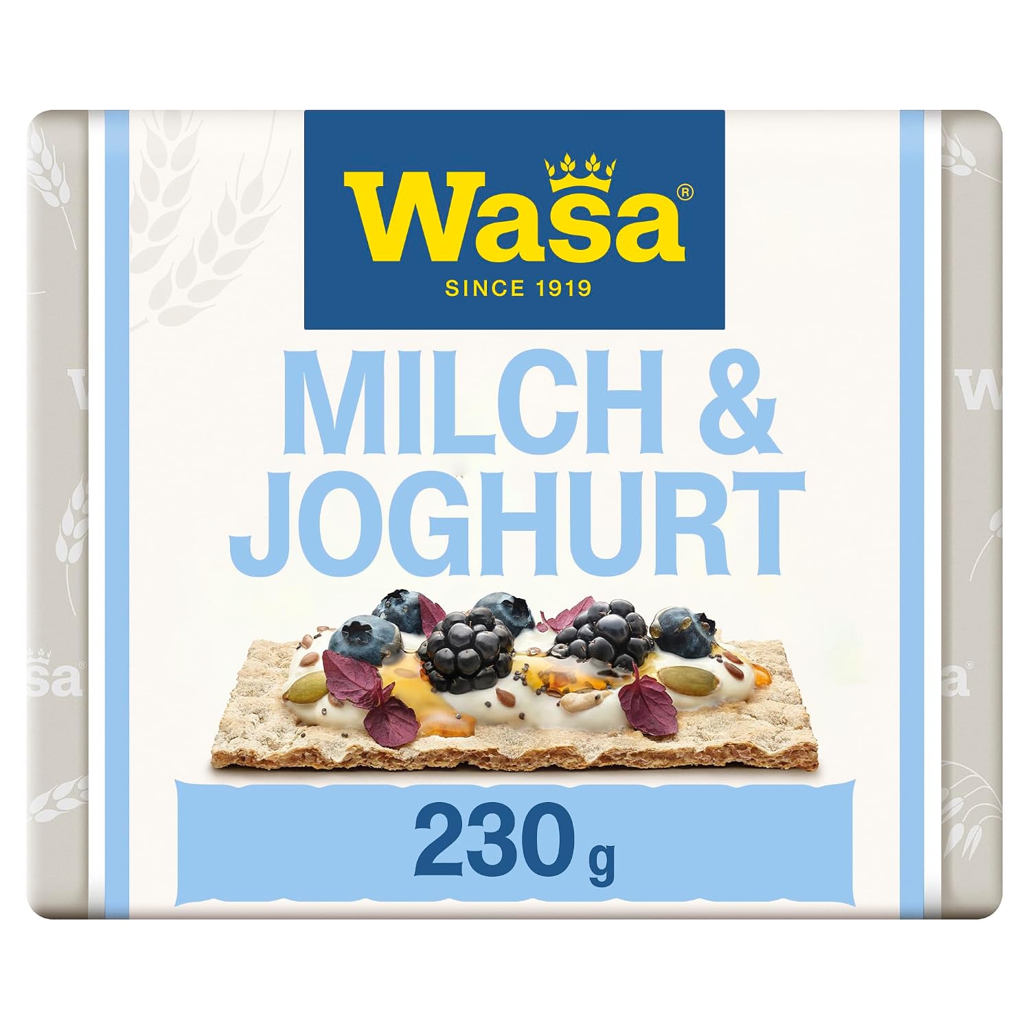 Detalle de Wasa Knäckebrot Milch & Joghurt – mildes Roggenknäcke, 230 g (Packung mit 6)