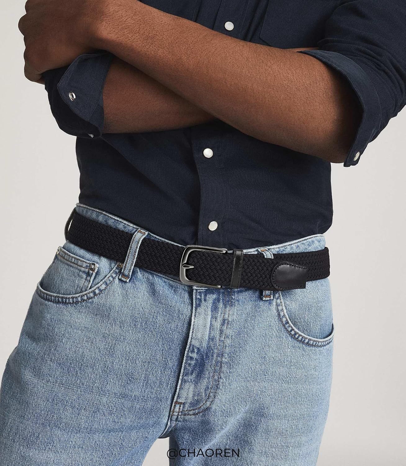 Thumbnail 1 de CHAOREN Elastic Belts for Men – 1 3/8in Elasticated Belt for Golf Trousers