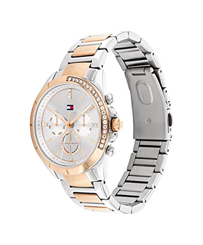 Detalle de Tommy Hilfiger Analogue Multifunction Quartz Watch for Women with Stainless Steel Bracelet
