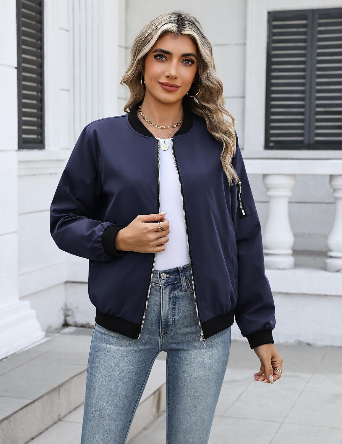 Detalle de HOTOUCH Women's Casual Jacket, Polyester