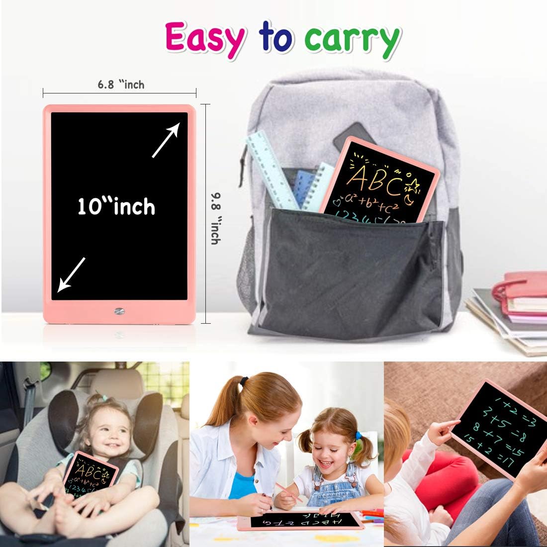 Thumbnail 6 de ORSEN 10-Inch LCD Writing Tablet for Kids (Color Doodle Board, Pink)