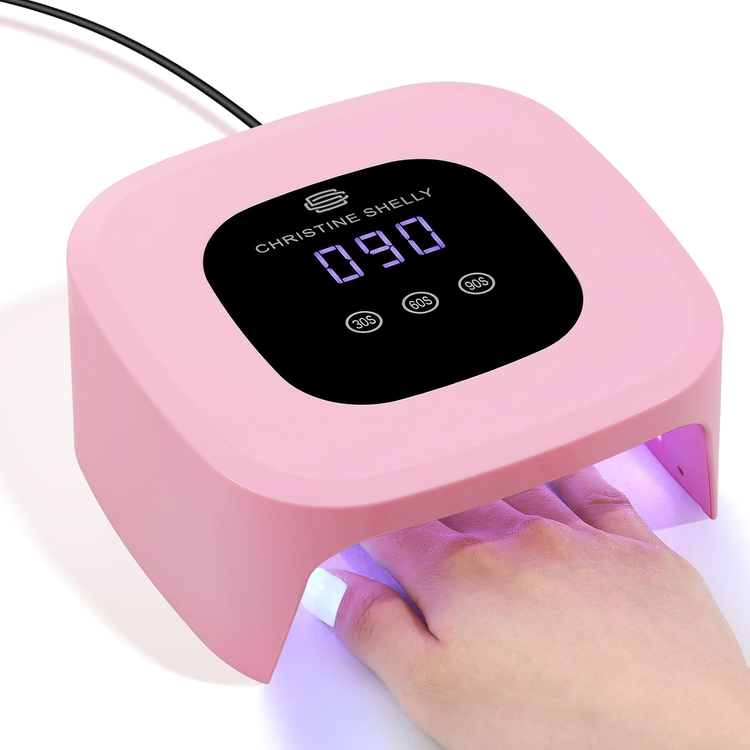 Detalle de Gel Nail Lamp 48W Fast Curing LED Nail Dryer with Auto Sensor and Display – Sparkly 3 Timer for Home DIY
