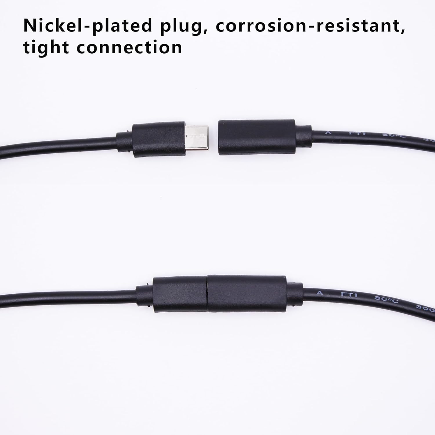 Thumbnail 6 de Xilaghy USB C 2 Pin Power Pigtail Cable 1M/3.2ft (2 Pack) – DIY Power Cord Replacement