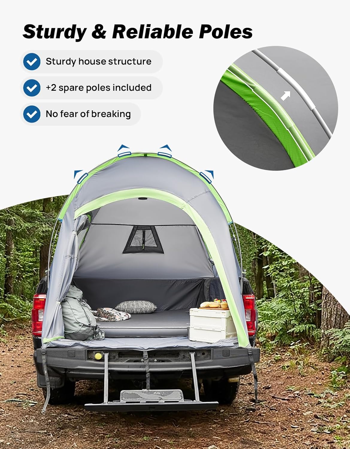 Thumbnail 4 de JOYTUTUS Pickup Truck Tent 2.0 90.5in